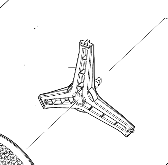 Samsung Washing Machine Spider On Drum Flute Shaft WF8802RSW