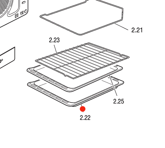 Delonghi Oven Wire Rack DE60PYROS, DLE606P