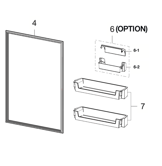 Samsung Fridge Door Bottle Shelf Model Code