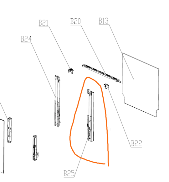 Omega and Everdure Oven Door Side Bracket