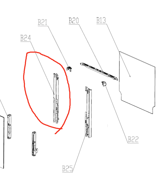 Omega and Everdure Oven Door Side Bracket