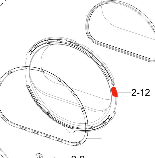 Samsung Washing Machine Cover Glass Door DV80H4100CW/SA,