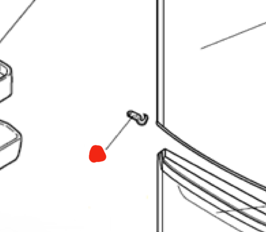 Mitsubishi Fridge Door Lock Left Side of