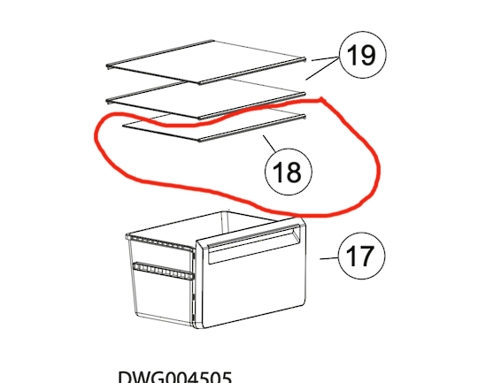 Haier Fridge Crisper Bin Cover Shelf HRF360TW,