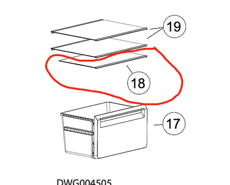 Haier Fridge Crisper Bin Cover Shelf HRF360TW,