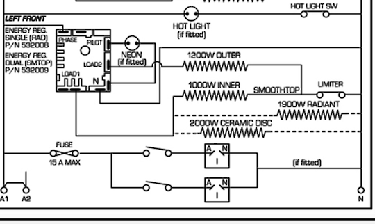 Fisher & Paykel Haier Westinghouse Simpson - Oven and Cooktop Energy Regulator Switch for Dual Element