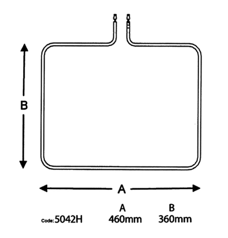 Atlas Westinghouse Simpson Lower Bake Element 9HM-W