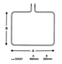 Atlas Westinghouse Simpson Lower Bake Element 9HM-W