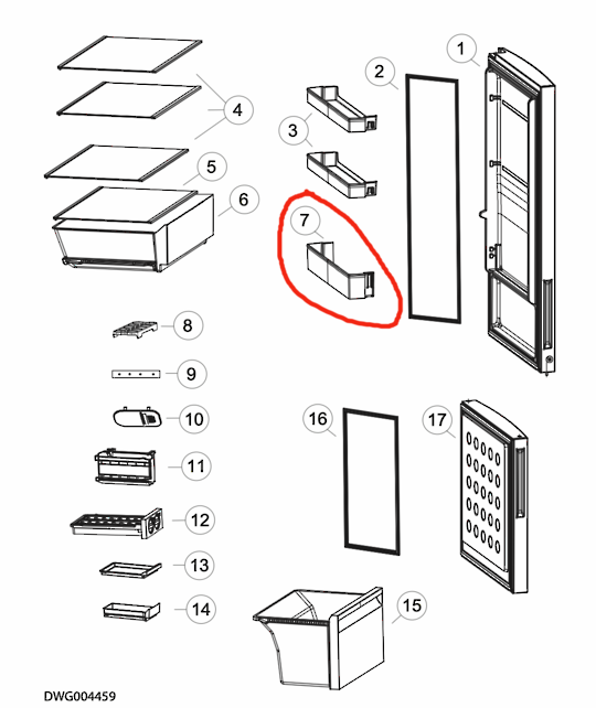 Haier Fridge Door Shelf Bottle Shelf for