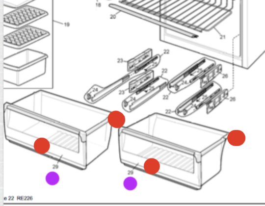 Westinghouse Freezer Bin Lower Or Upper WBE4000SB