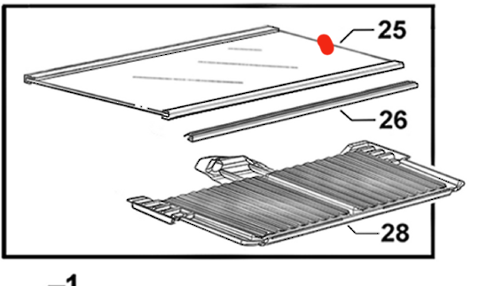 Elba Fisher Paykel Fridge Veggie Bin Glass