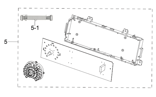 Samsung Washing Machine Control Module Upper WW85M74FNOR/SA