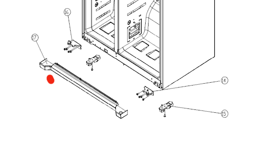 Smeg Fridge Kick Panel Toe Grill Plate