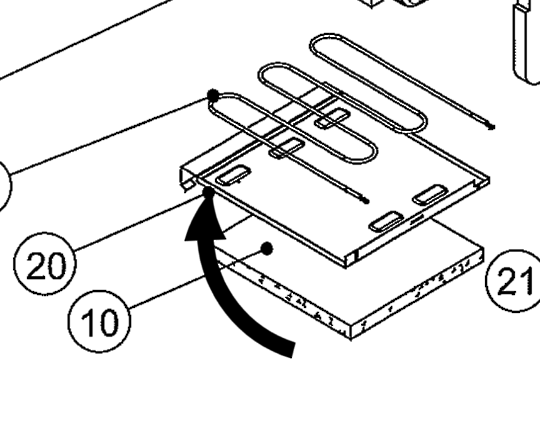 Simpson, Westinghouse Oven Lower Element Tray 2U600, 2U601, 2U603, 2U603, 2U604, 2U605, 2U606, 2U607, 2U608, 2U609