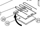 Simpson, Westinghouse Oven Lower Element Tray 2U600, 2U601, 2U603, 2U603, 2U604, 2U605, 2U606, 2U607, 2U608, 2U609