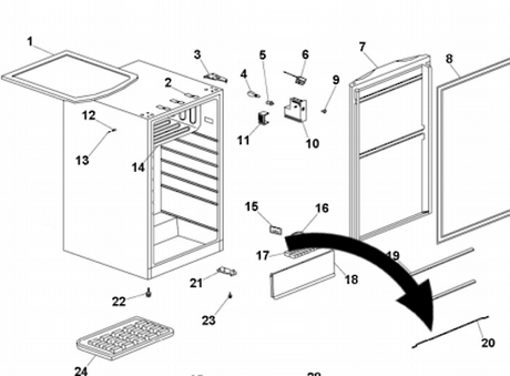 Haier Fridge Bottle Rail Lower HRZ113SS, HRZ-113,