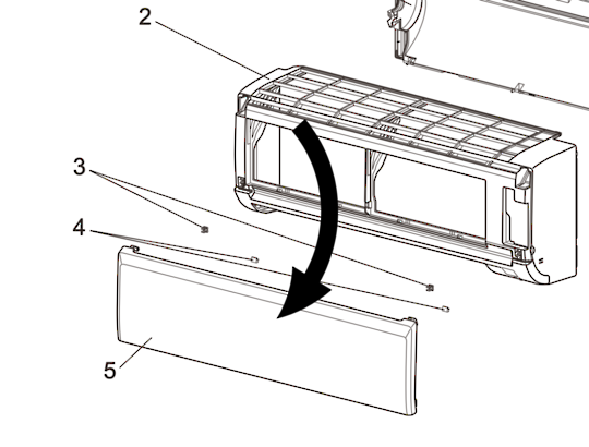 Mitsubishi Air Con Front Panel E22X84010