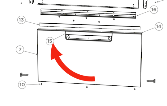 Fisher Paykel Dishdraw Handle Grip Upper Or