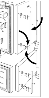 Electrolux Fridge Handle and Clip ESE6077SC, ESE6107SA,