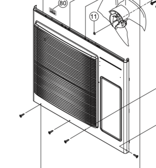 Panasonic Air-Condition and Heat Pump Front Cabinet