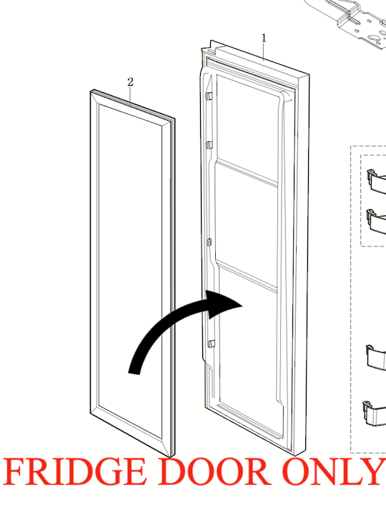 Samsung Fridge Door SRS583NLS RS552NRUSL/SA