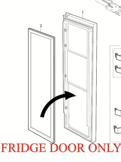 Samsung Fridge Door SRS583NLS RS552NRUSL/SA