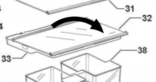 Elba Fisher Paykel Fridge Veggie Bin Shelf