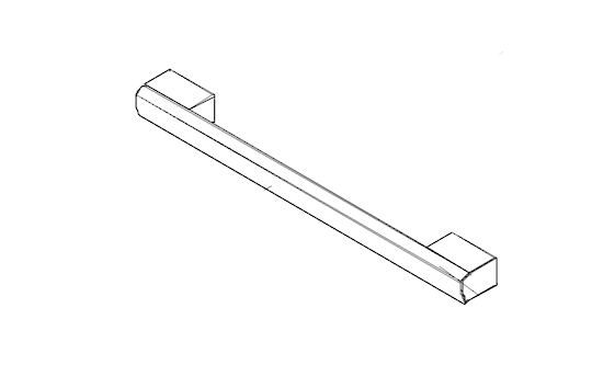 Trieste Oven Door Handle TRFM37.65 Ix, Tr