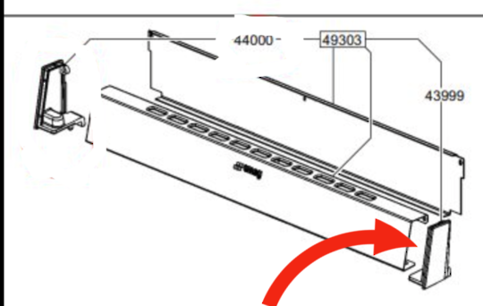 Smeg Oven Rear Pasnel Side Cover Right