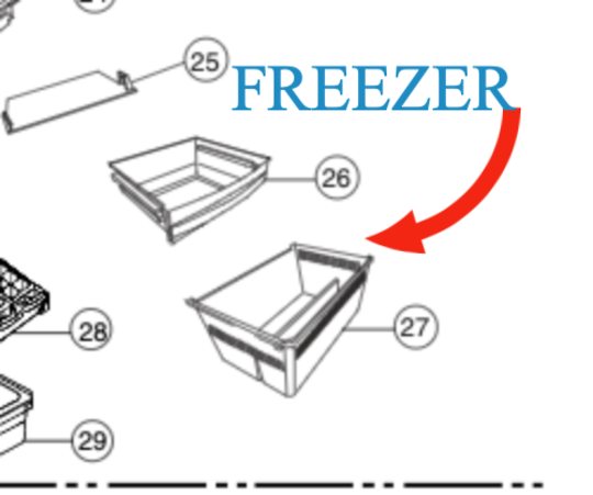Panasonic Freezer Bin Lower Bottom NR-BY552XSAU NR-BY552XWAU NR-BY602XSAU NRBY552XSAU NRBY552XWAU ***163820