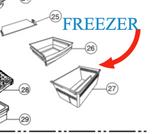 Panasonic Freezer Bin Lower Bottom NR-BY552XSAU NR-BY552XWAU NR-BY602XSAU NRBY552XSAU NRBY552XWAU ***163820