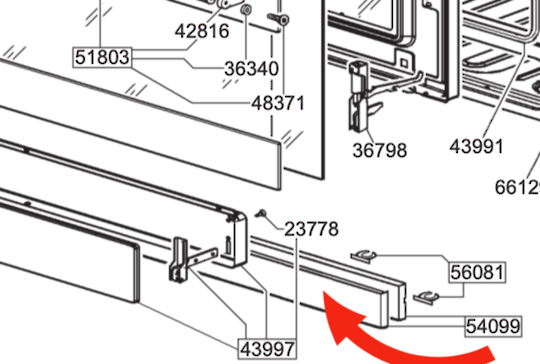 Smeg Oven Kick Panel Stainless Steel SA9066XS, SA9055XS, ***70423