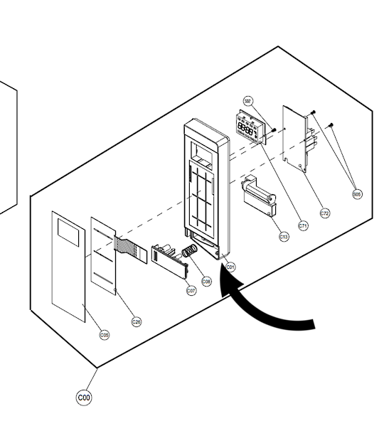 Sharp Microwave Control Panel White, Not Including