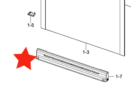 Samsung Oven Door Lower Duct NV70F7584DS/SA, Duct