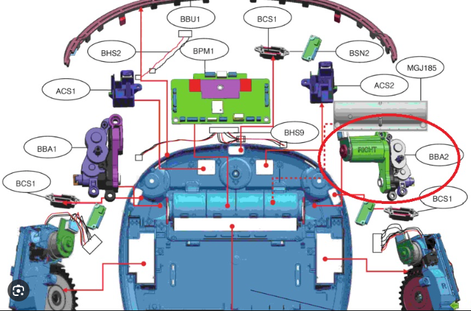 Roboking Vacuum Motor and Gear Box for