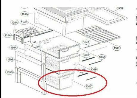 LG Freezer Drawer Lowest AJP73954601