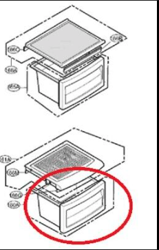 LG Fridge Veg Crisper Drawer 3391JQ1033H