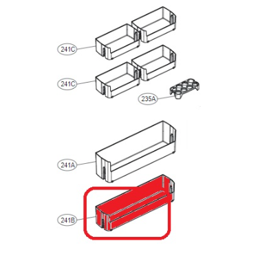 LG Fridge Door Basket/Shelf GB-455BLE GB-455BTL GB-455MBL