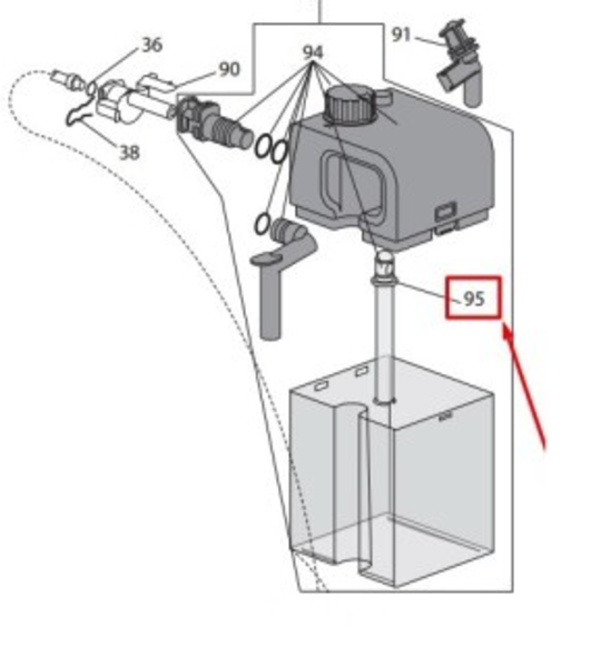 Delonghi Lattissima Coffee Machine Milk Tube