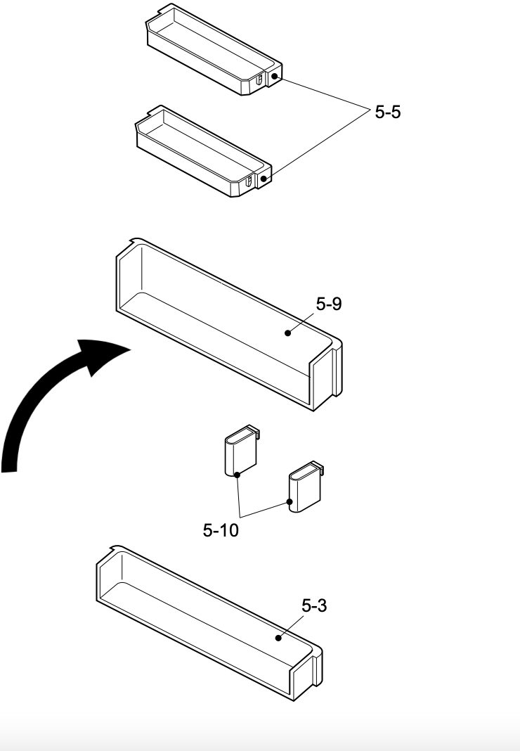 Sharp Fridge Door Bottle Pocket