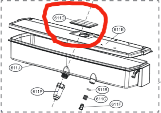 LG Fridge Water Tank Cap Cover GT-L471PDC