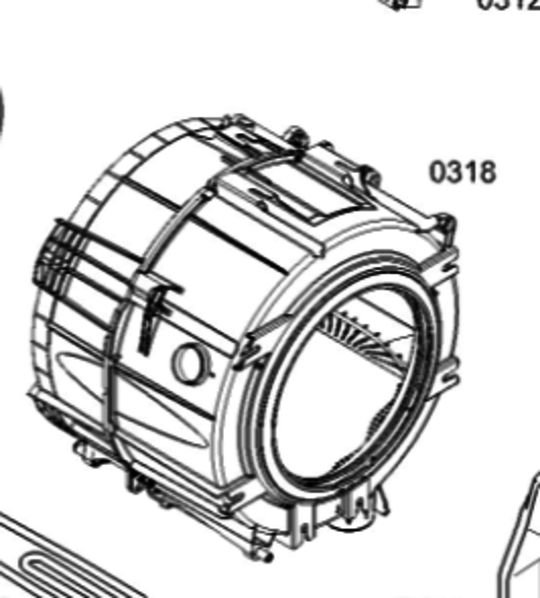 Bosch Washing Machine Drum Assembly WAP28481AU/01 WAP28482AU/01