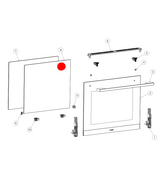 Haier Oven Door Glass Middle Door HWO60S8EPB2 HWO60S7MX4 HWO60S7MB4 HWO60S8EPX2