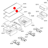 Bosch Fridge Middle and Upper  Glass Shelf