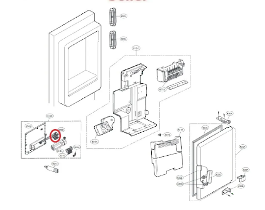 Water Valve for LG Fridge MJX62831302