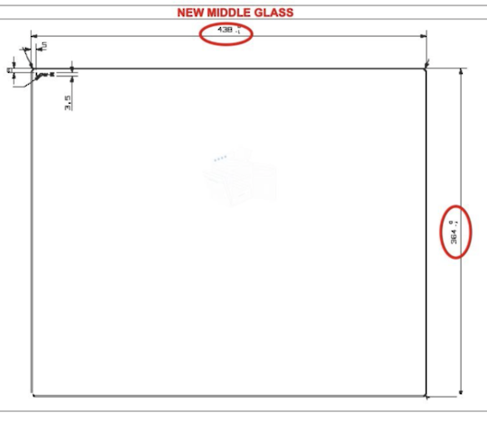 Smeg Oven Outer Door Glass SA304X-8, SAC399X-8