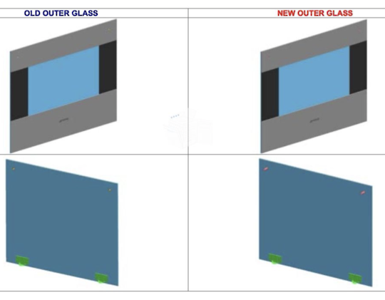 Smeg Oven Outer Door Glass SA304X-8, SAC399X-8