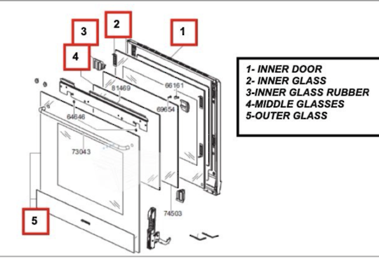 Smeg Oven Outer Door Glass SA304X-8, SAC399X-8