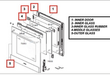 Smeg Oven Outer Door Glass SA304X-8, SAC399X-8