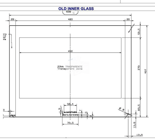 Smeg Oven Outer Door Glass SA304X-8, SAC399X-8